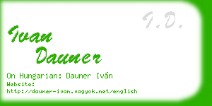 ivan dauner business card